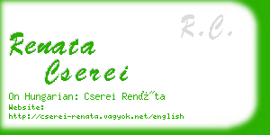 renata cserei business card